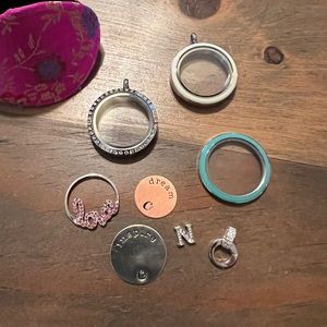 Origami owl lockets, charms, locket clip
